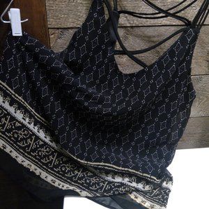 By & By Black Sleeveless Tank Blouse Womens Large